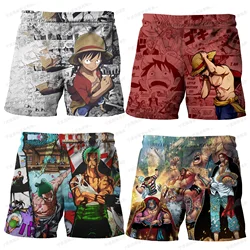 One Piece Luffy Cosplay Costume para crianças, calças curtas infantis, roupas de bebê menino, shorts de praia de verão