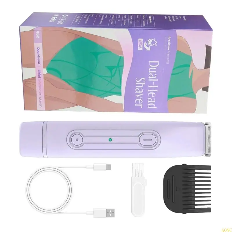 A0NC 2 في 1 جهاز حلاقة للسيدات المحمولة المحمولة الكهربائية مع شحن USB شحن كامل الجسم مزيل الشعر القابل لإعادة الشحن