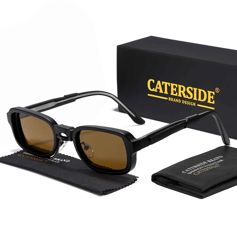 CATERSIDE Retro-Sonnenbrille für Herren, quadratisch, kleiner Rahmen, weiches Nasenstützdesign, Sonnenbrille für Damen, Outdoor-Reise- und Fahrbrille – Detail 7