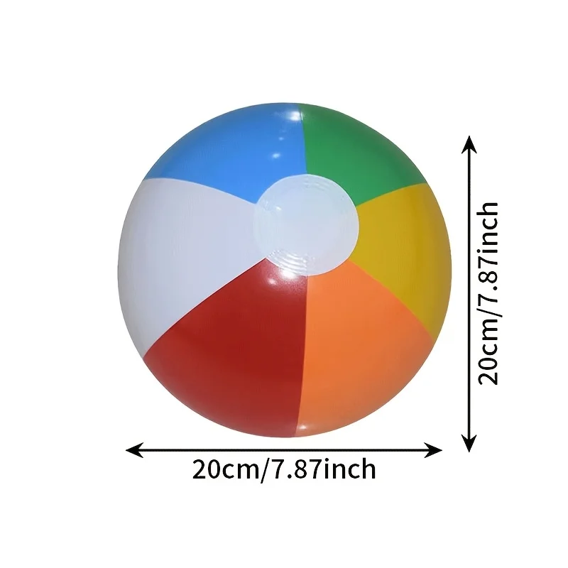 1pcs Inflatable Pool Balls for Kids Sand Balls Summer Inflatable Beach Balls Rainbow Striped Kids' Water Play Summer Beach Party