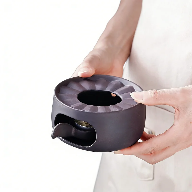 Stoneware Warm Tea Stove Ceramic Teapot Handle Pot Heating Furnace Kettle Tea Making Utensils Boiling Teapot Set Home Teaware