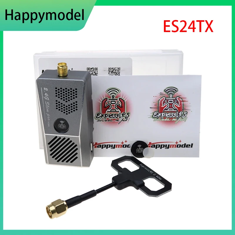 HappyModel ES24TX Slim Pro 2.4G ExpressLRS ELRS Nano TX Module CNC Shell Cooling Fan TBS Tango 2 Pro FRSKY X-Lite X9