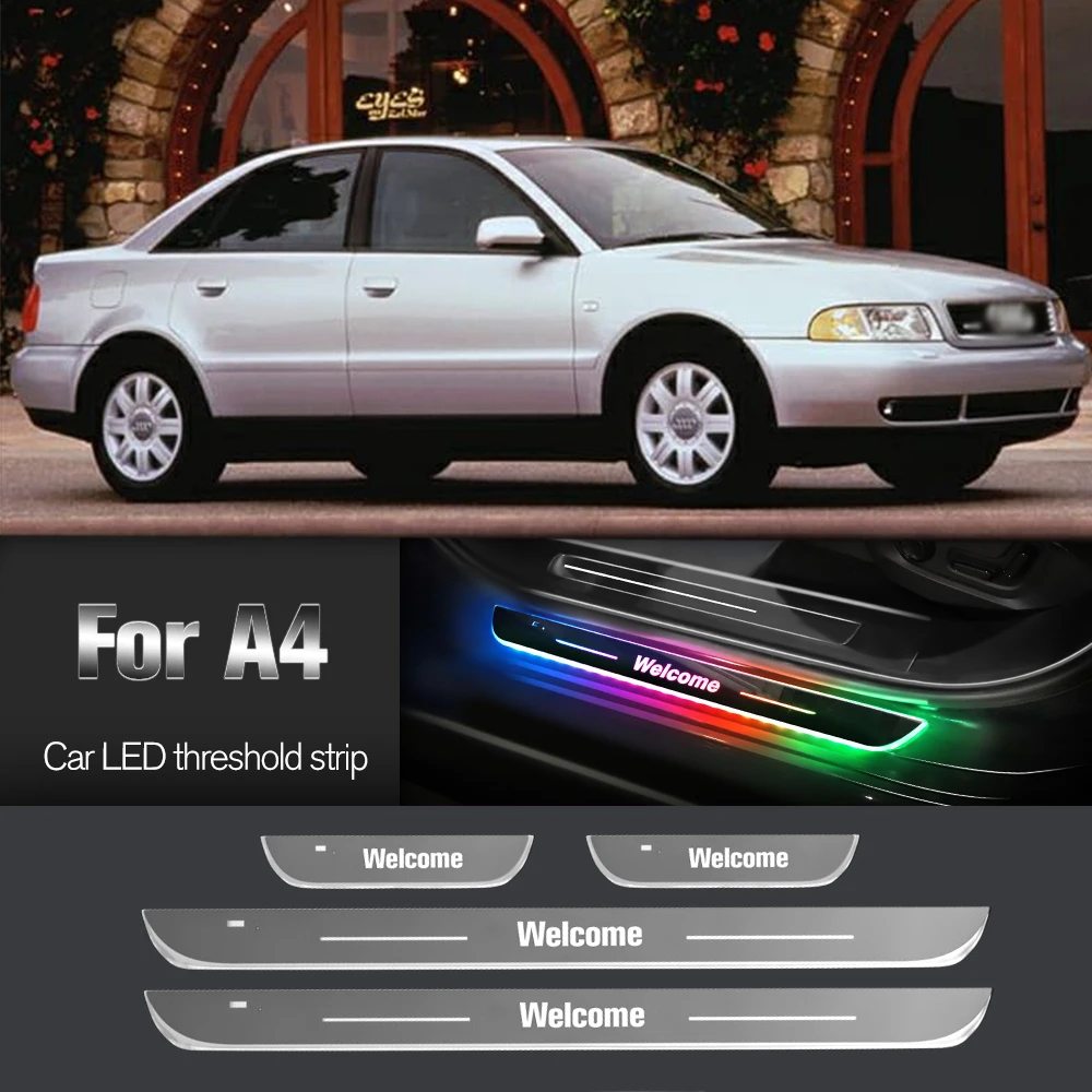 

Car Door Sill Light For Audi A4 B6 B7 B8 B9 2000-2023 2011 2016 2018 Customized Logo LED Welcome Threshold Pedal Lamp Accessorie