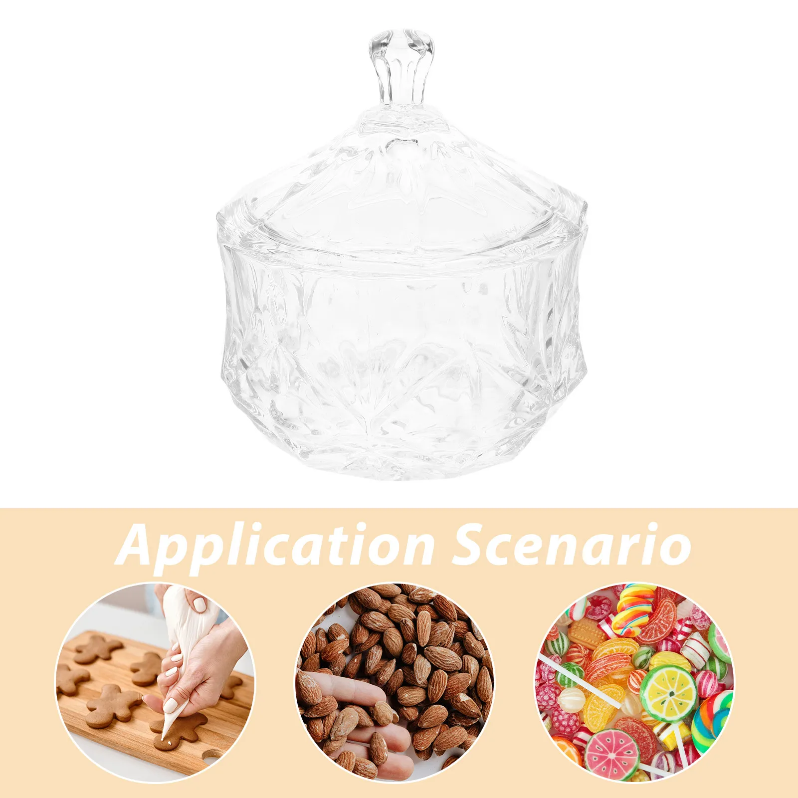 Glass Storage Jar Jewelry Box Lid Clear Candy Jar Elegant Jewelry Organizer Wedding Centerpiece Gift view 6