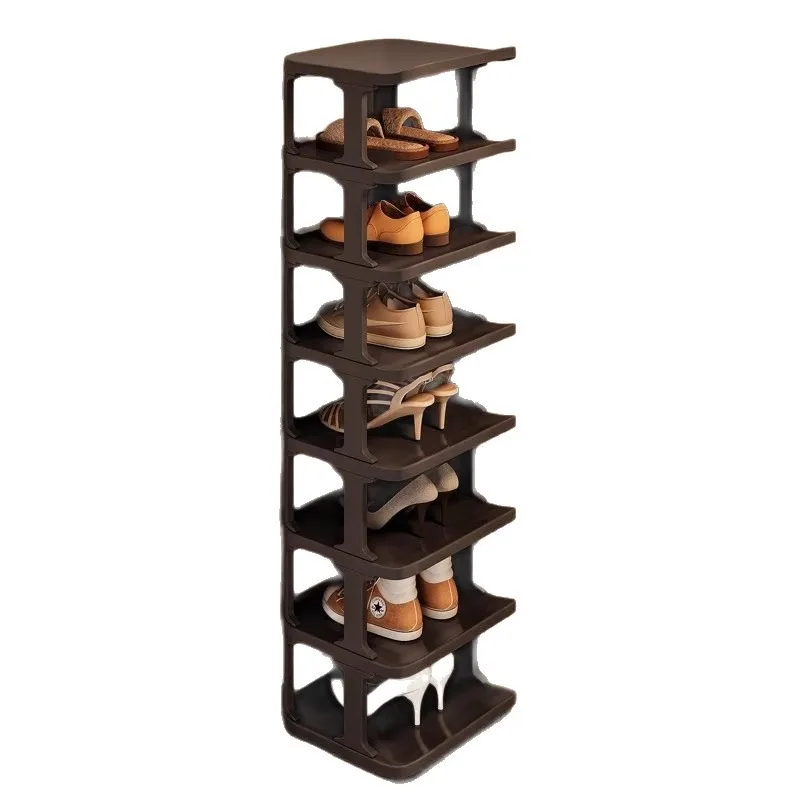 Vertical Narrow Gap Shoe Rack Multi-layer Entryway Footwear Storage Organizer Household Space Saving