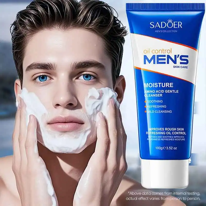 SADOER Amino Acid Gentle Cleanser Deep Cleansing Facial Cleansing Blackheads To Prevent Pores Clogging and Control Oil