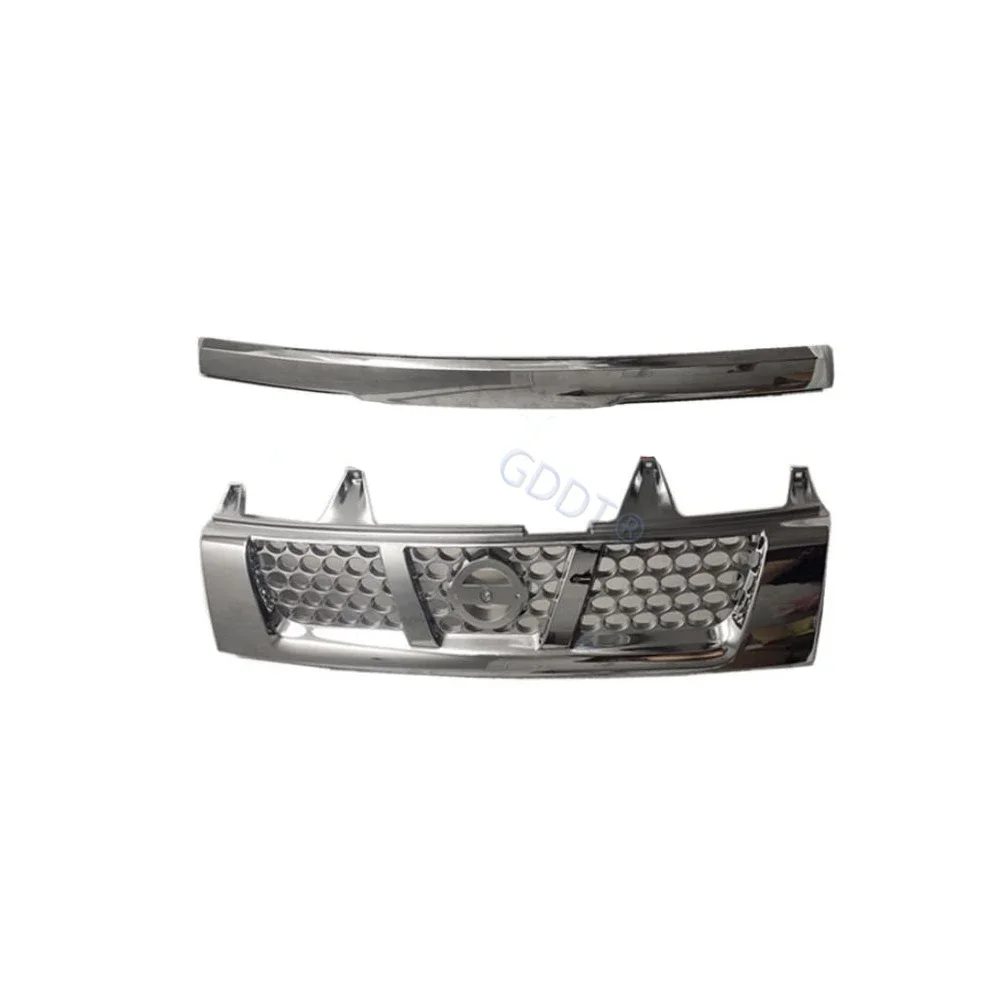 1 or 2 Piece grille for Nissan D22 chrome strip for Paladin front bumper cover for Navara