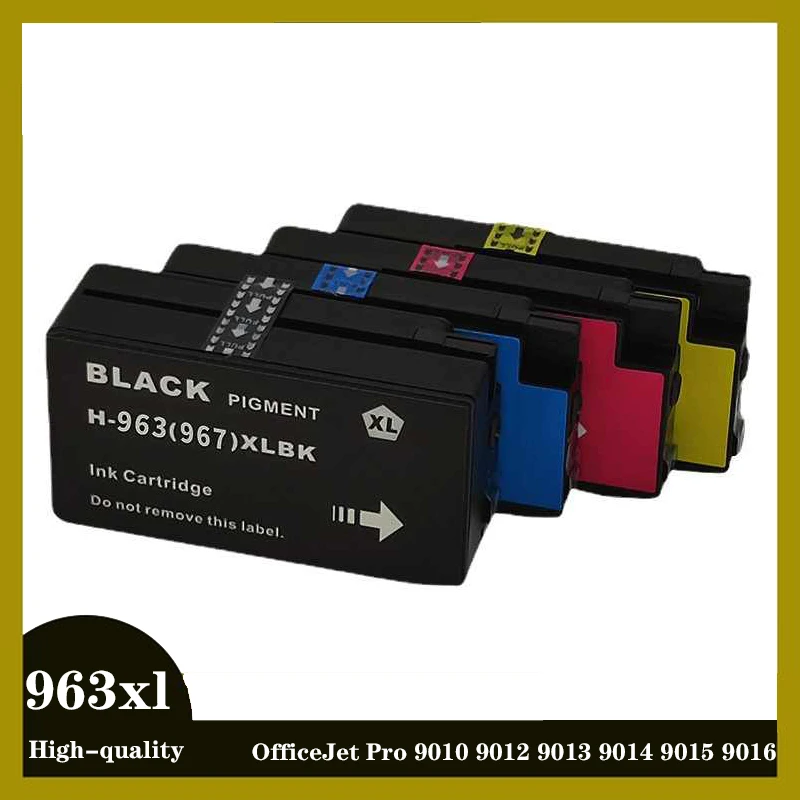 

4Color for Hp 963 967XL 963XL 967 XL For HP963 Remanufactured Color Inkjet Ink Cartridge for HP OfficeJet Pro 9010 9015 Printer