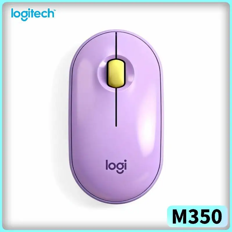 Logitech M350 Office Pebble Mouse - Slim Design, Silent Operation, 10m Range, Recycled Plastic, Home Work Study Pick