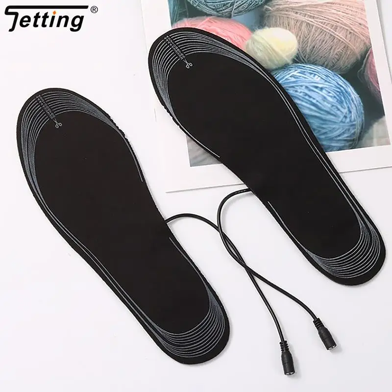 1 Pair USB Heated Shoe Insoles Foot Warming Pad Feet Warmer Foot Sock Pad Mat Winter Outdoor Sports Heating Insoles Winter Sole