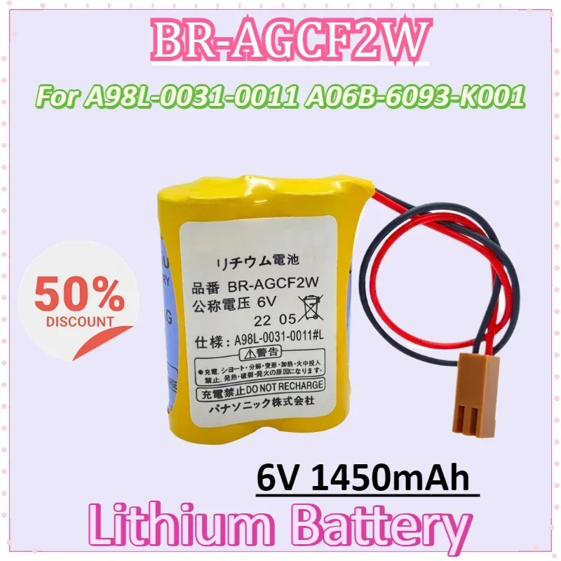 

BR-AGCF2W 6V 1450mAh Battery Packs for A98L-0031-0011 A06B-6093-K001 Disposable Lithium Battery Accessories CNC Parts
