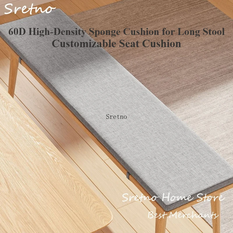 SRETNO Coussins Épais pour Banc Long, Éponge Haute Densité 60D, Coussin de Siège Universel Toutes Saisons pour Banc à Chaussures