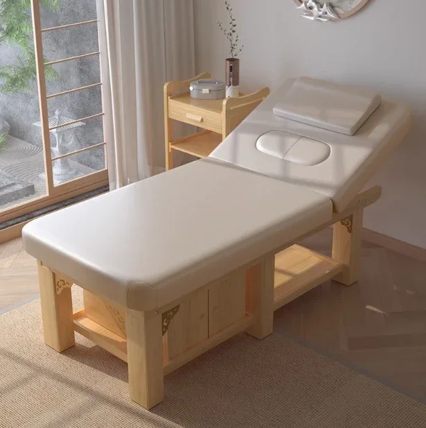 

Exceptional Widened Solid Wood Beauty Bed, Thai Style Massage And Physical Therapy Bed For Beauty Salons, Massage Bed