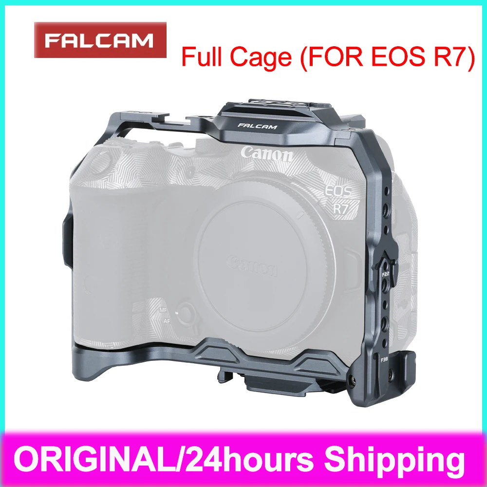 FALCAM F22&F38&F50 Quick Release Camera Full Cage FOR EOS R7 Horizontal and Vertical Switching Camera L Bracket For Canon EOS R7