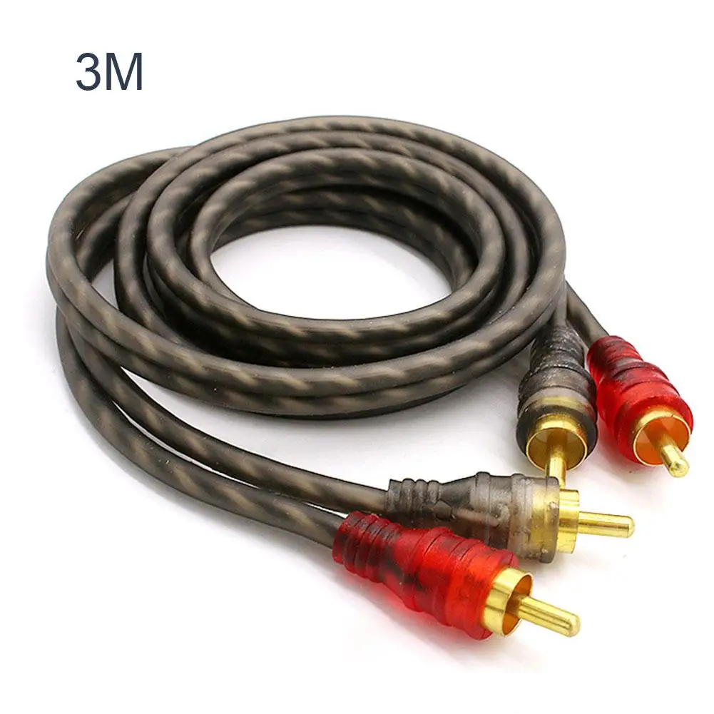 

Car Audio Signal Cable 2-3M Pure Copper Wire Audio Cord Power Amplifier PVC Cables Line for Car Audio System Accessories