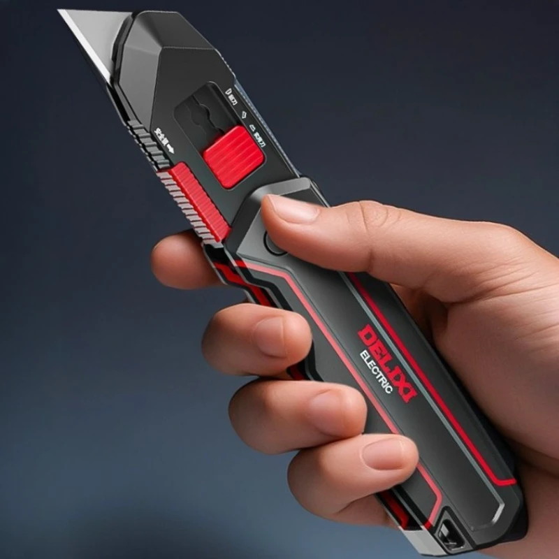 DELIXI Transforming Utility Knife Crafts Supplies Office Gadgets Multifunction Sharp Paper Cutting Stationery Supplies