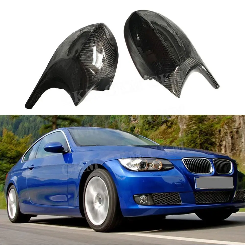 

Carbon Fiber Door Side Rearview Mirror Cap Trim Shell Covers Sticker for BMW 3 Series E90 318i 320i 325i 330i 2005 2006 2007