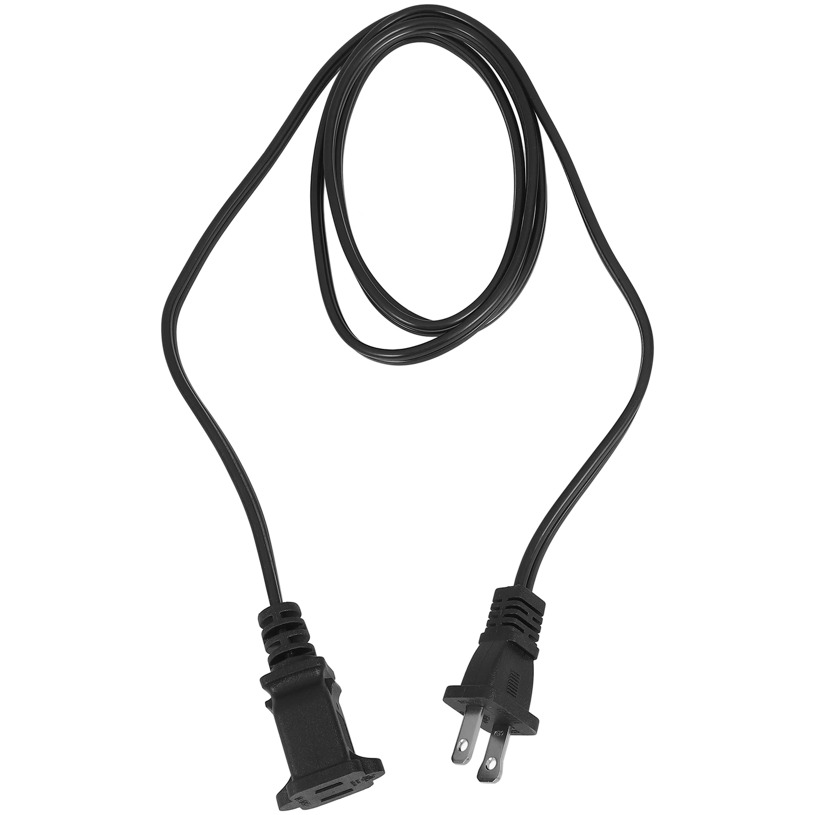 

2 Fork Extension Cord 10A 125V 18AWG 1.5m Power Cable Dual Outlet Reliable Transmission Workshop Appliances Compatibility