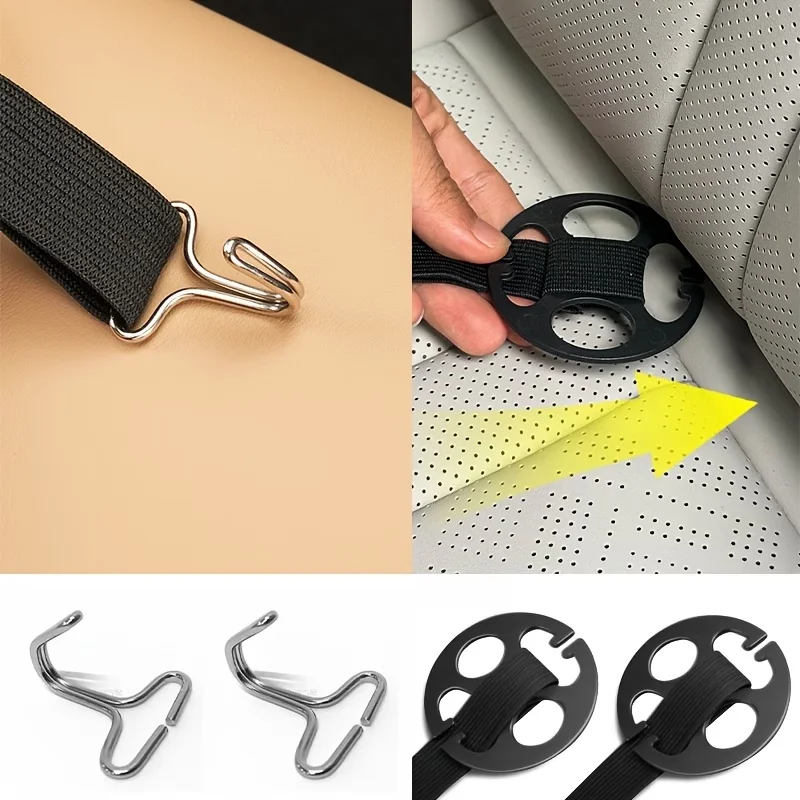 12 Pcs Universal Car Seat Cover Hook Accessories | Made of ABS, polypropylene filler