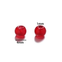 50/100pcs 4mm Colored Glass Imitation Jade Round Beads Spacer Beads for DIY Earrings Necklaces Bracelets Jewelry Making Findings 2
