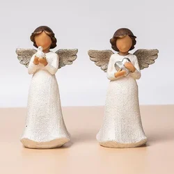 1PC European Light Luxury Home Art Angel Decoration Travel Souvenirs Resin Crafts Living Room Decoration