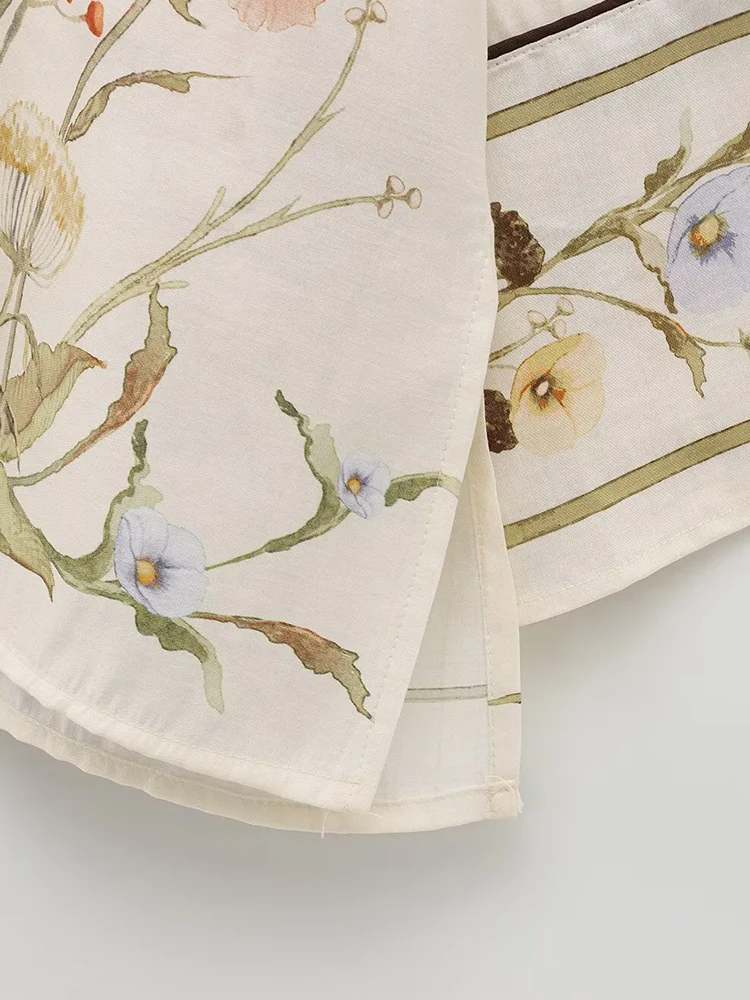 أطقم صيفية للسيدات مكونة من قطعتين 2025 قمصان فضفاضة رفيعة مطبوعة عتيقة ملابس علوية وبنطلون ملابس نسائية للشارع