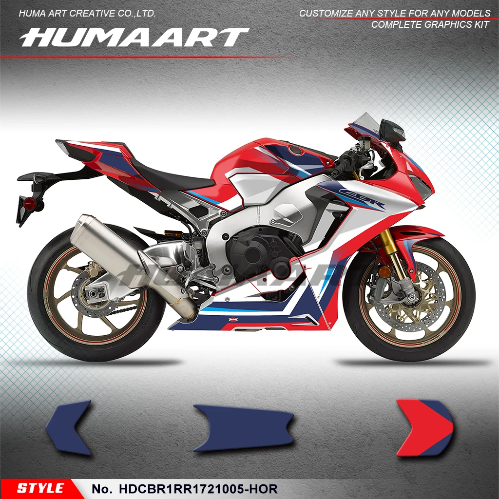

HUMAART Graphics Sheet Wrapping for Honda CBR1000RR CBR 1000RR 2017 2018 2019 2020 2021 2022, Decoration, HDCBR1RR1721005-HOR
