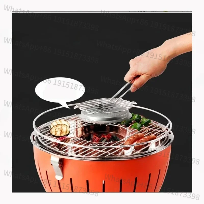 

Smokeless BBQ Stainless Steel Grill Charcoal Grill with Travel Bag USB Charging/Battery Temperature Control