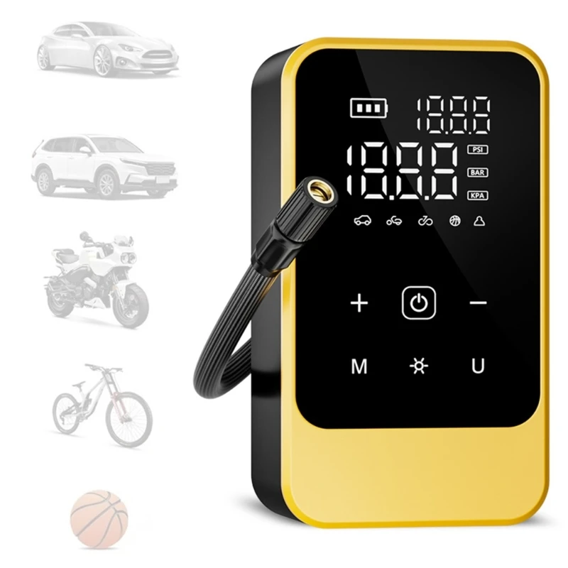 Tire Inflator Portable Air Compressor 150PSI Electric Air Pumps for Car Tires Cordless,Digital Pressure Display