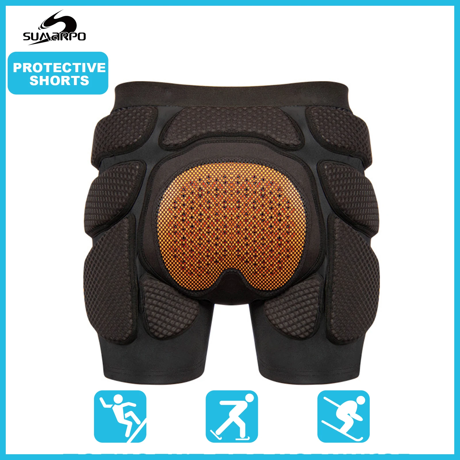 

SUMARPO 3D шорты с мягкой подкладкой для защиты бедер для катания на лыжах, катания на коньках, сноуборде, скейтборде - защитное ударопрочное снаряжение