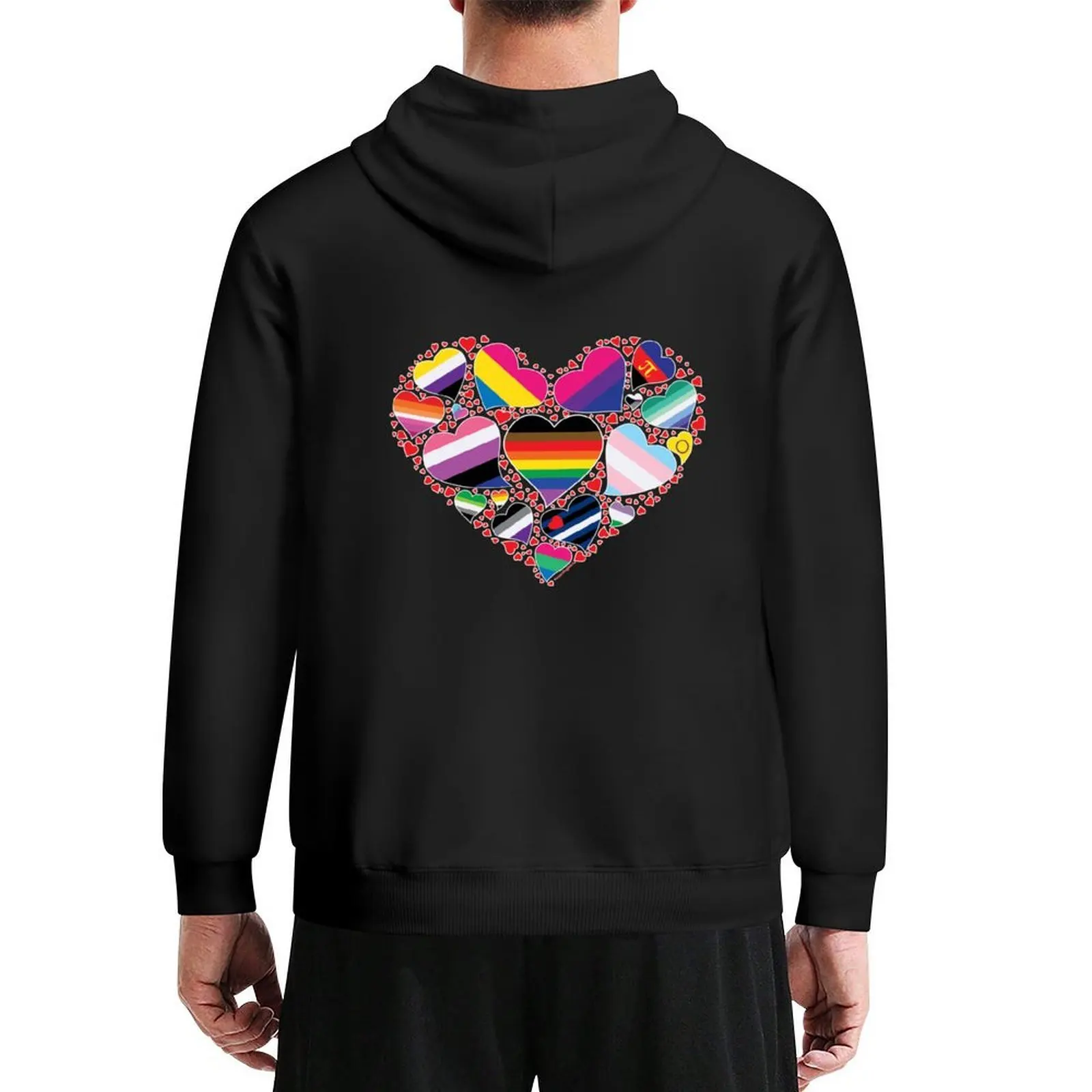 

LGBT Pride Heart Hoodie men's coat men's winter sweater mens clothing anime clothes new hoodies and sweatshirts