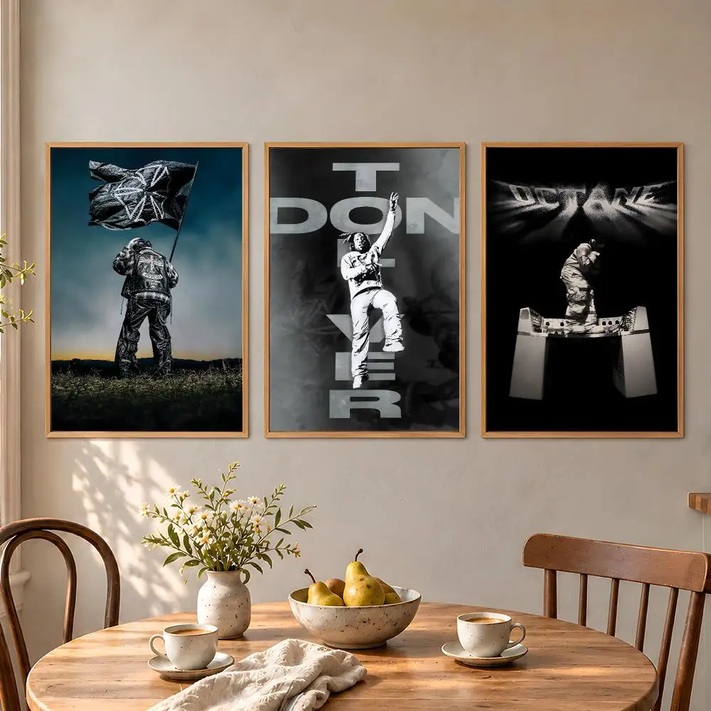 No Idea Don Toliver Cactus Jack Rapper Poster Aesthetic Wall Art Poster HD Waterproof PP Self Adhesive Bedroom Dorm Room Decor