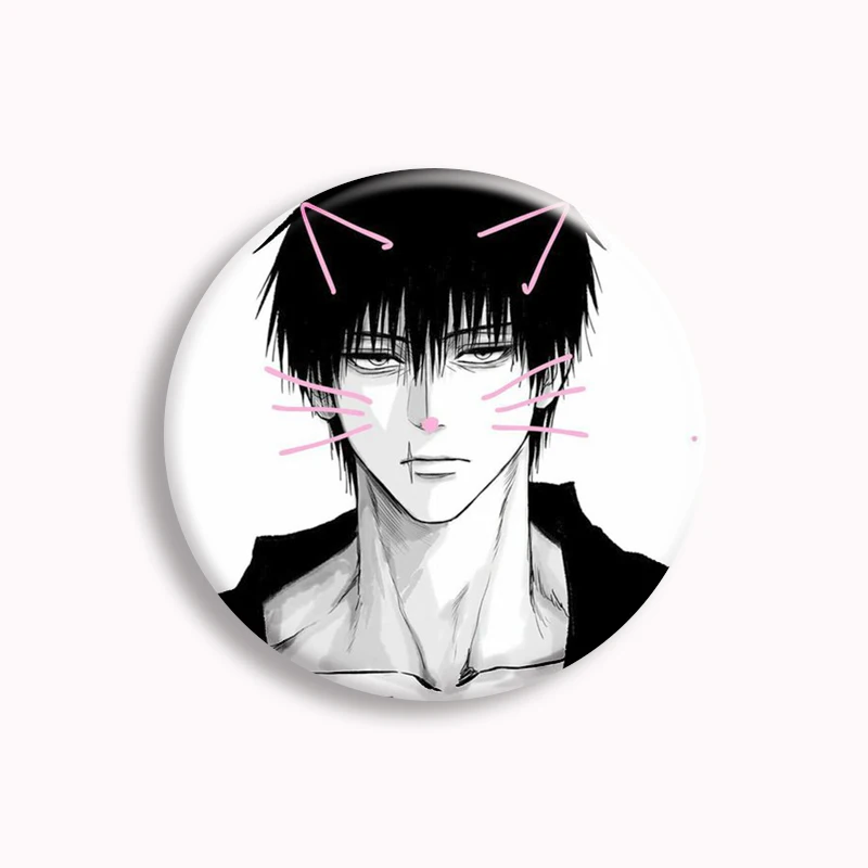 Anime Soft Button Pin para fãs, Meme engraçado, broche bonito, decoração do saco de crachá, Jujutsu Kaisen, Toji Fushiguro, presentes criativos