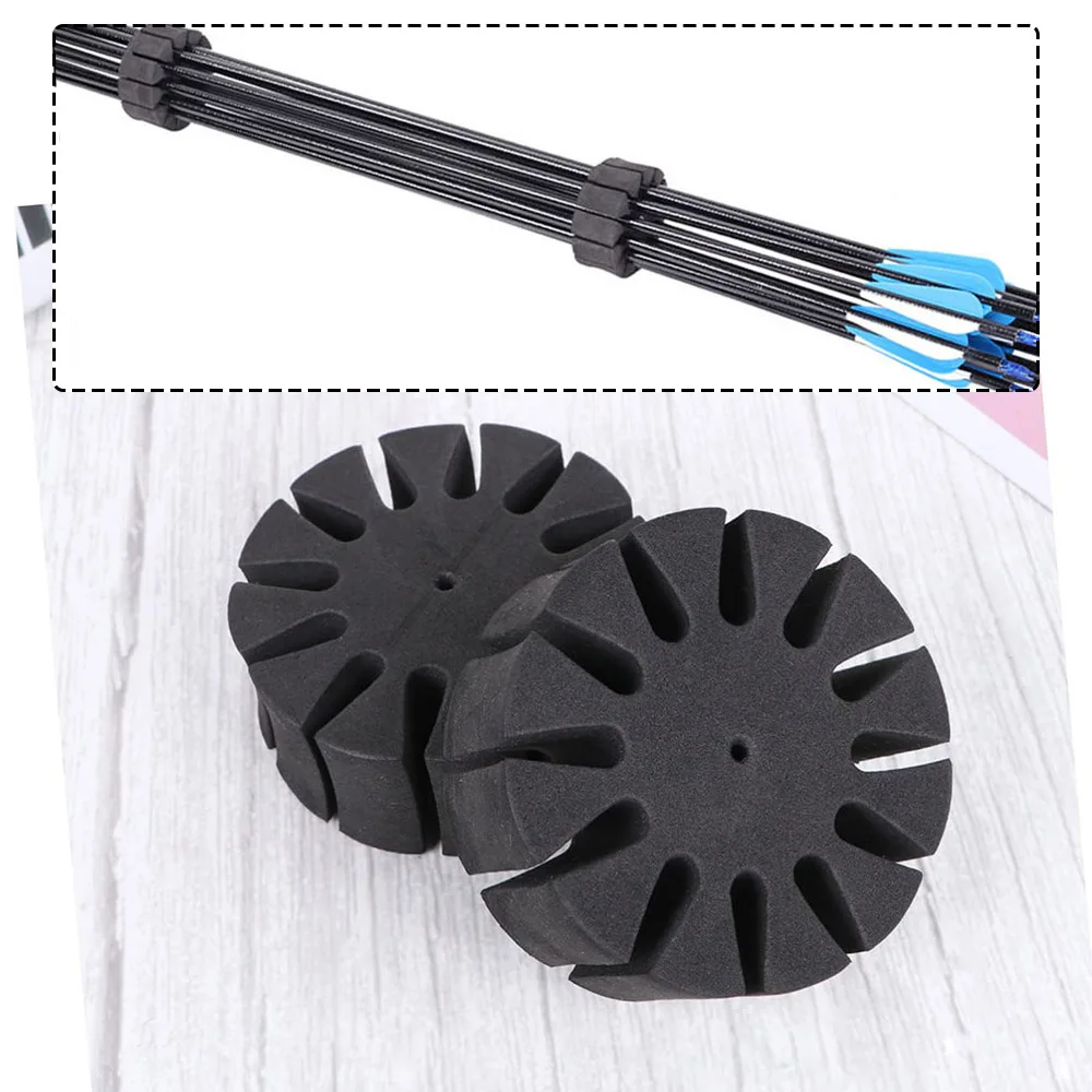 Arrow Separator Rack,Target Quiver Foam Holder,Suitable for Compound Bows and Recurve Bows, Black Round EVA Arrow Separator Base
