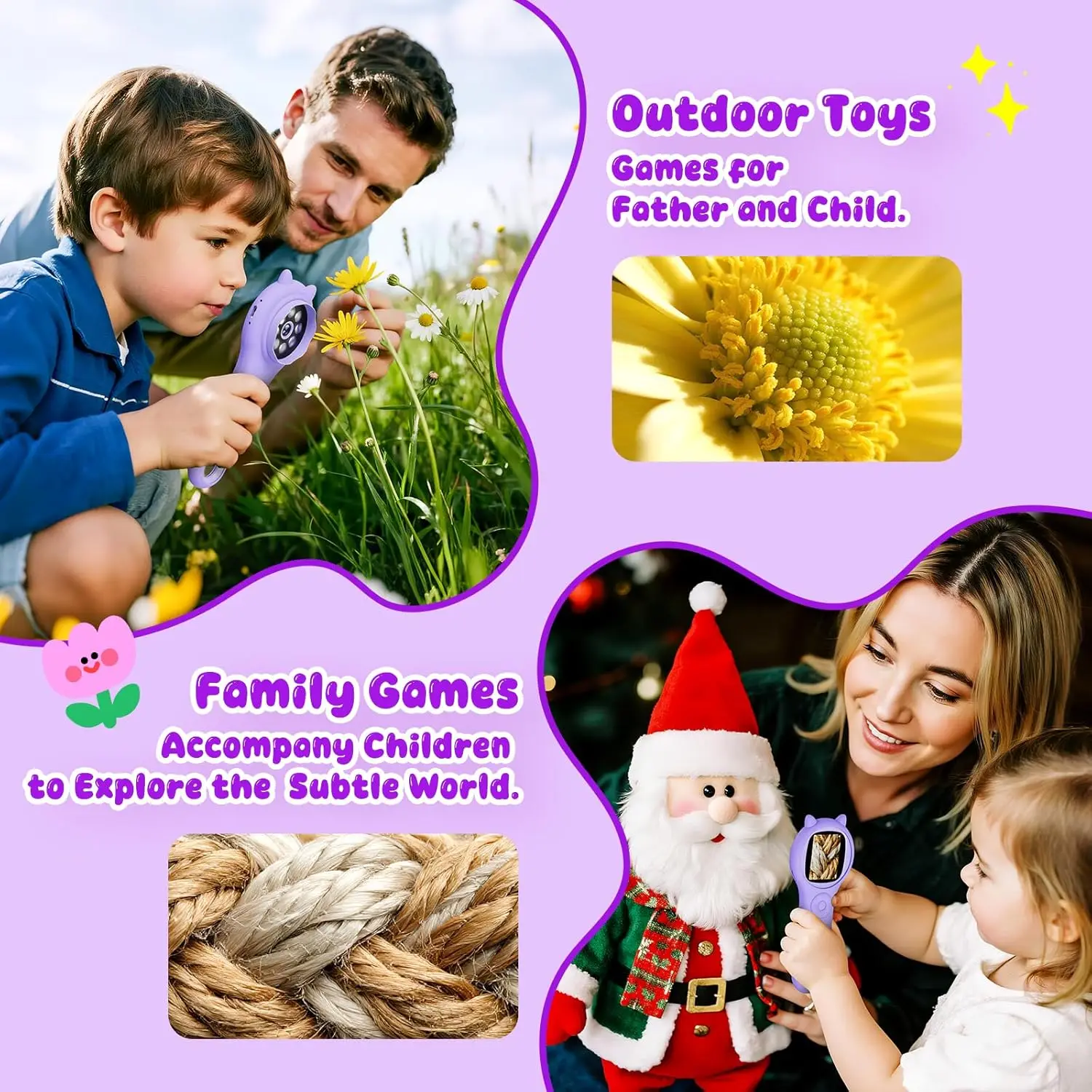 Mini Kids Optical Microscope With Photo And Video Function 500X Observe The Microscopic World Science Children Educational Toys