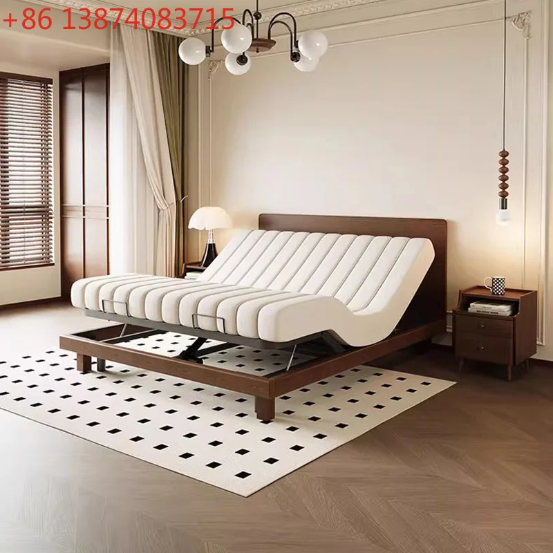 Massage Modern Massage Bed Double Loft Luxury Sleeping Design Platform Bed Leather Frame Letto Matrimoniale Trendy Furniture