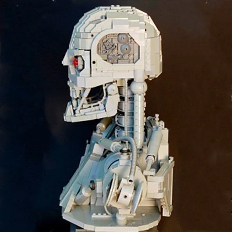 New PF Terminator T-800 Bust MOC-20570 Fit HighRobot Power Function Building Blocks Bricks Children Kid Toy Gift