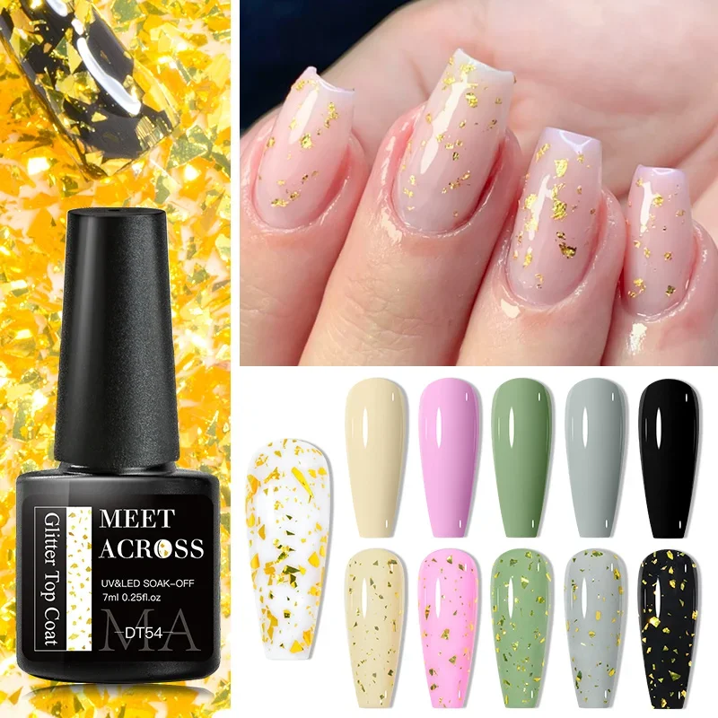 يجتمع عبر 7 مللي بريق معطف فوقي جيل طلاء الأظافر بريق معطف فوقي نقع قبالة الأشعة فوق البنفسجية LED هلام مسمار الفن ورنيش مانيكير لوازم #2