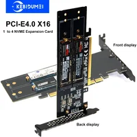 Tarjeta de expansión PCle4.0 X16 a 4xNVME M.2 M.2 SSD GEN4 PCIe4.0 placa base de PC X1 X4 X8 X16 tarjeta de expansión para 2230 2242 2260 2280