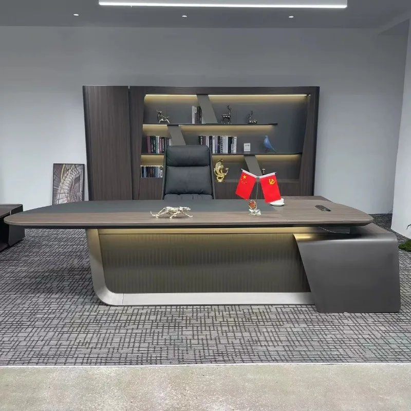 GuangDong Foshan factory direct sales modern fashion president boss manager office desk office furniture