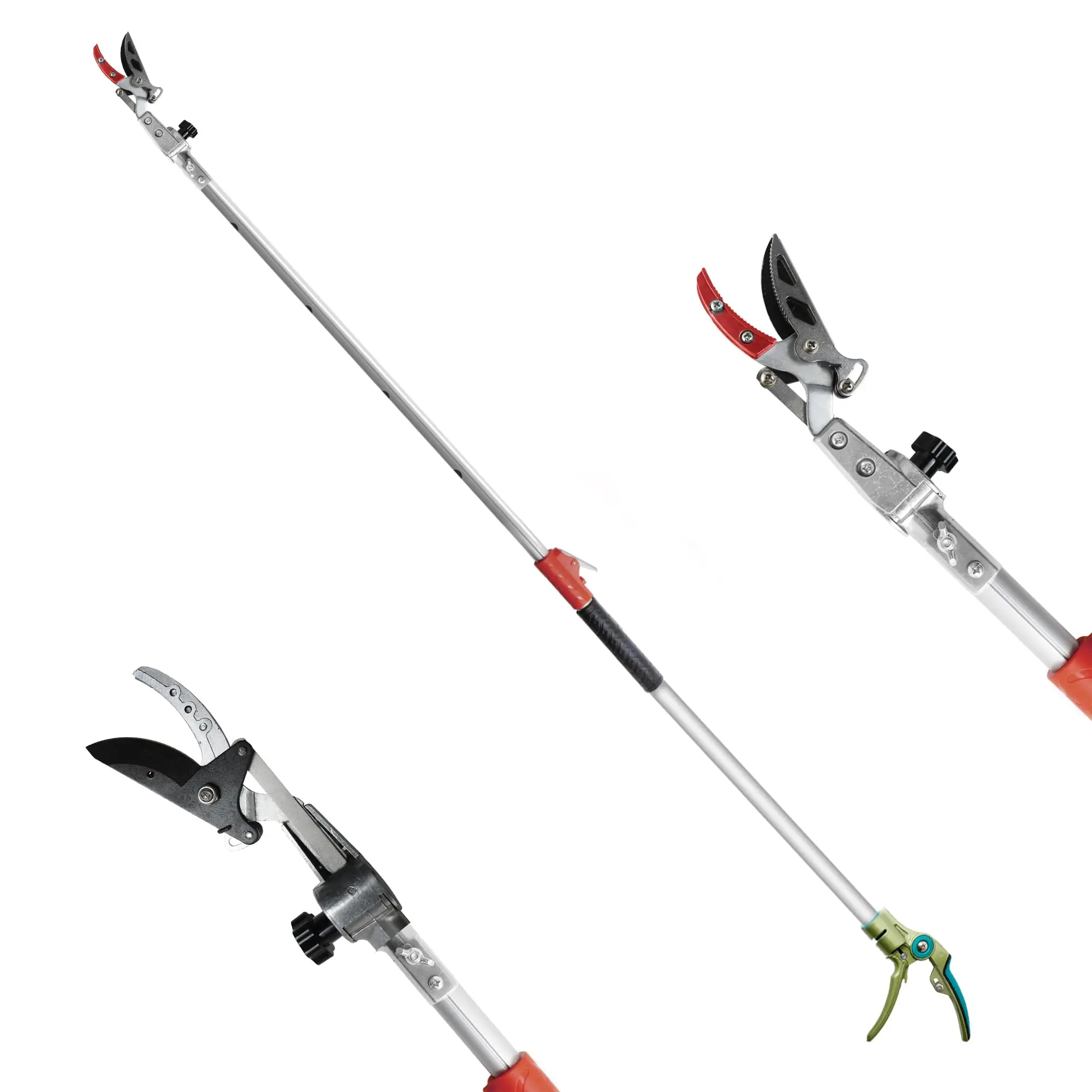Pruner for Garden, Cut Upto 1 Inch & Hold Telescopic Pole Pruner, Fruit Picker with Rotating Head, Lightweight Aluminum