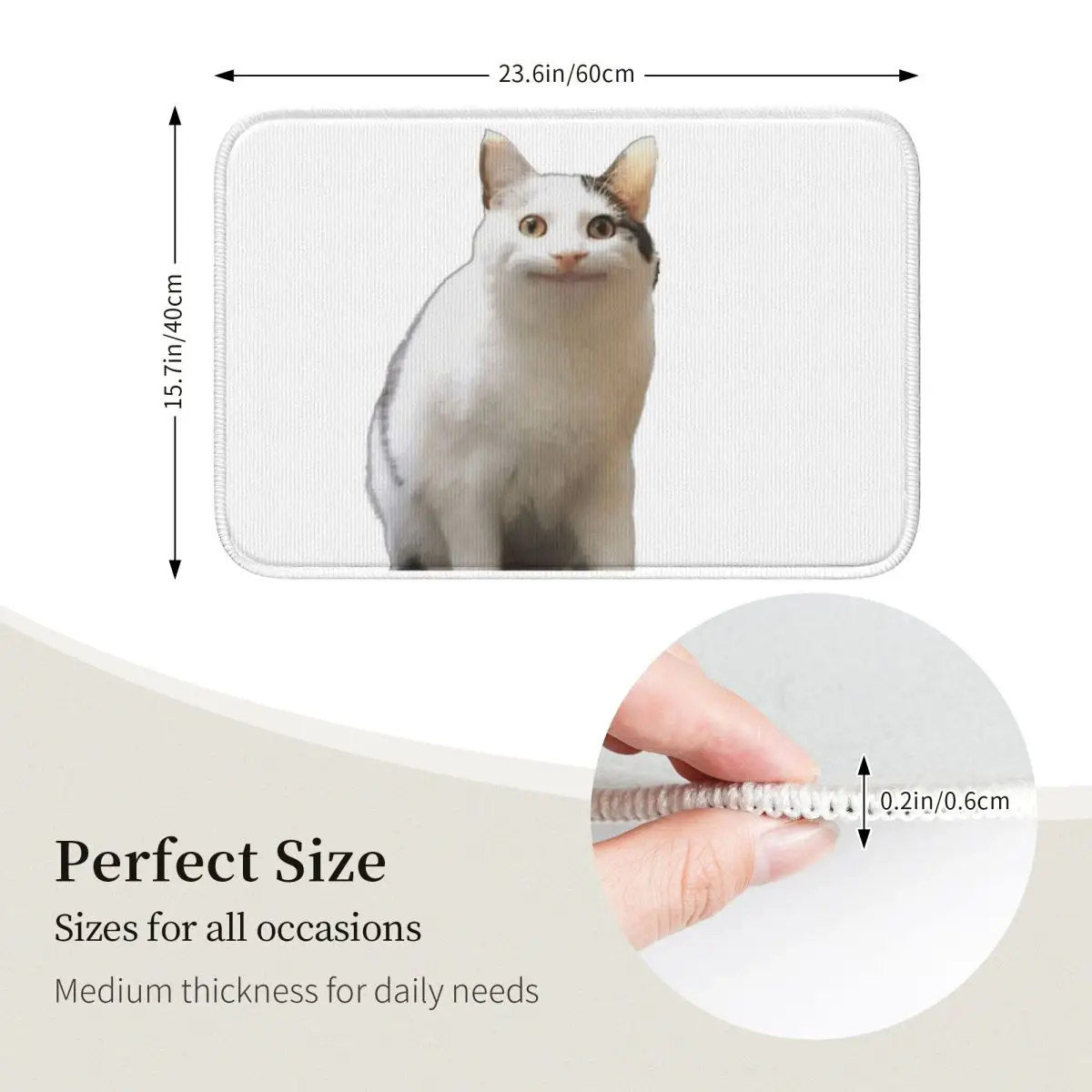 Beluga Cat Safari Doormat Kitchen Entrance Home Floor Mat Anti-slip Carpet Rug for Living room Footpad Mats