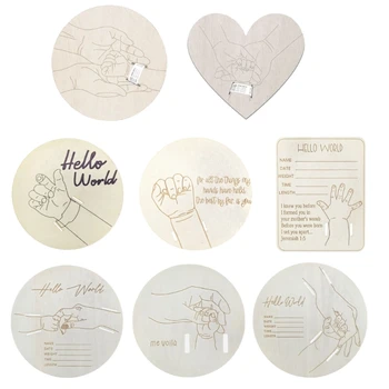 Pulsera madera recuerdo para anuncio nacimiento bebé, soporte exhibición pulsera Hospital nacimiento