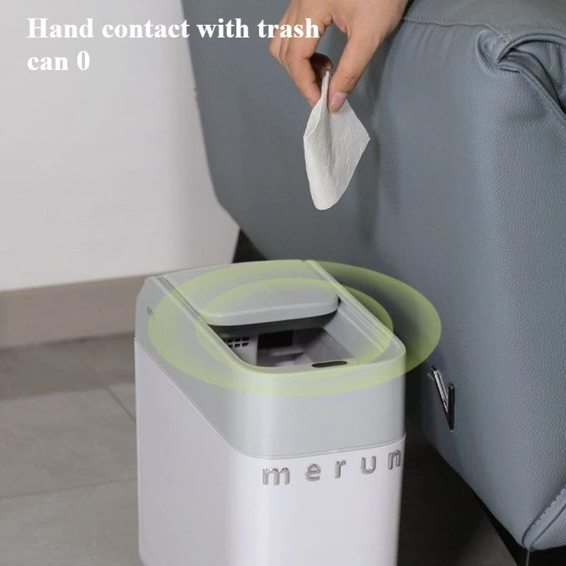 Automatic Sensor Trash Can Living Room Modern Litter Bins Bathroom Simple Smart Trash Bin Kitchen Food Disposal Waste Can