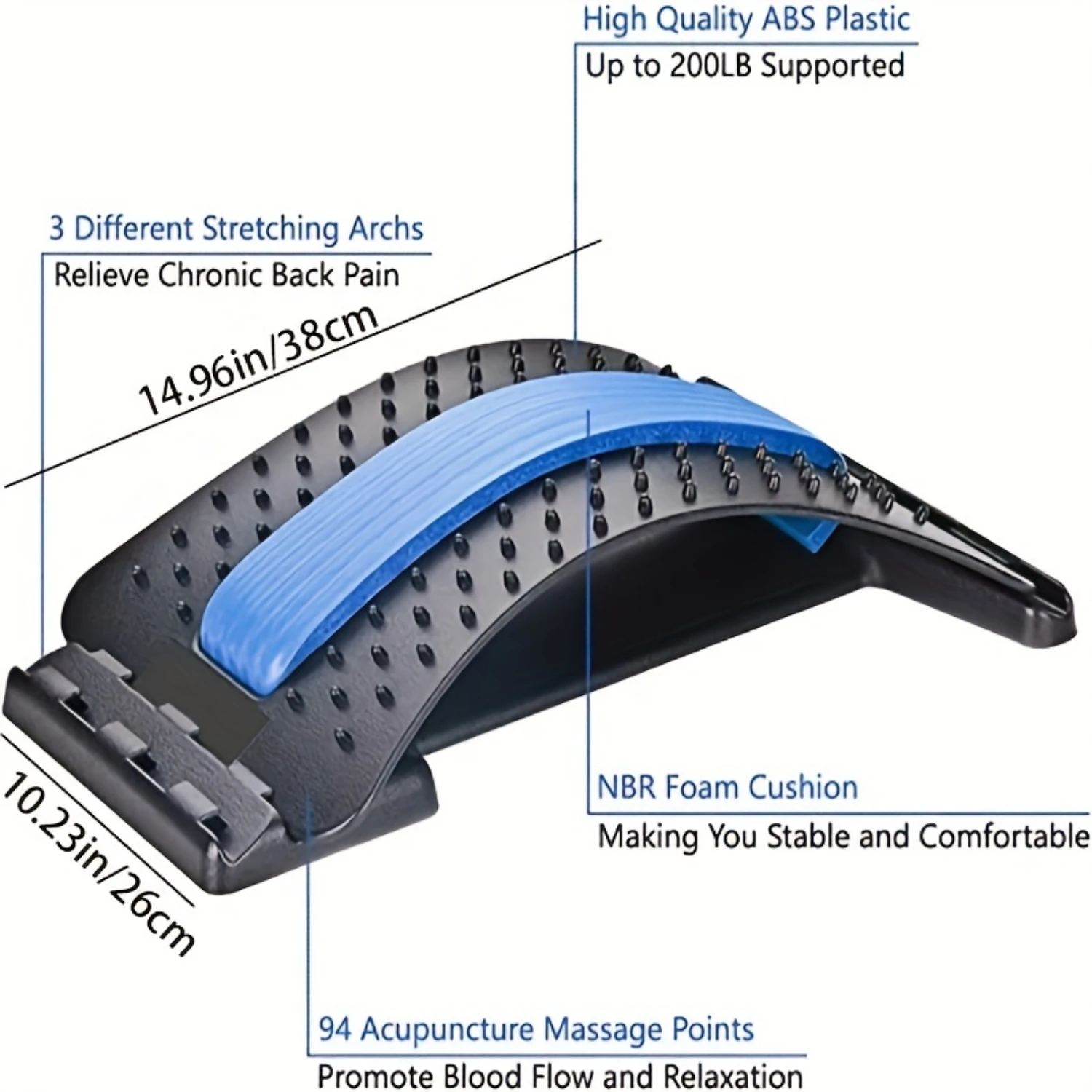 1pc Ultimate Muscle Tension Relief, Posture Correction, Lumbar Spine Therapy and Cervical Support - Universal High-Index Plastic