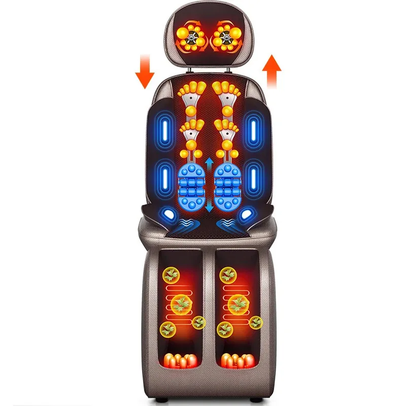 

Upgrade Electric Full Body Massage Chair Neck Back Waist Leg Infrared Heating Vibration Kneading Shiatsu Cushion Seat Relaxation