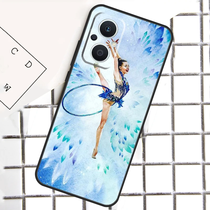 Gymnastics Oil Painting Case For OPPO Reno 8 Lite 4 5 6 7 10 Pro 4Z 5Z 8T OPPO Find X5 X6 Pro X2 Neo X3 Lite Cover