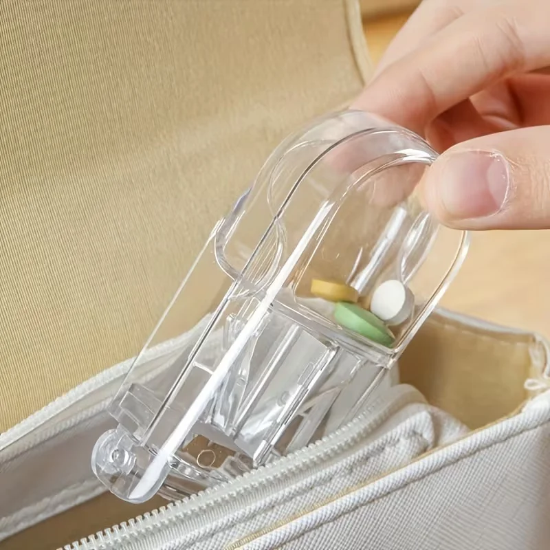 1pc Small Portable Pill Cutter And Storage Box for Dividing And Slicing Medicine, Mini Pill Cutting Machine for Home Use