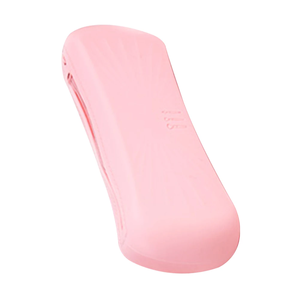 

Silicone Makeup Brush Case Pink Portable Travel Brush Holder Zipper for Eyeshadow Brushes Storage Bag