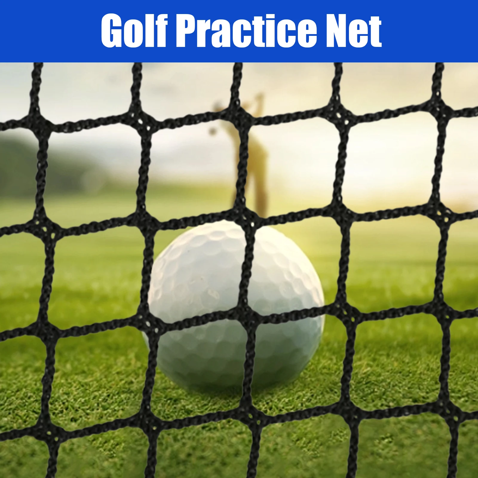 

Golf Practice Net for Accuracy and Muscle Memory, Rhombic Mesh, 3x3m, Ideal for Indoor and Outdoor Golf Training